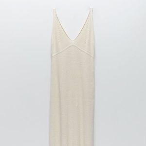 Zara Knit Midi Slip Dress